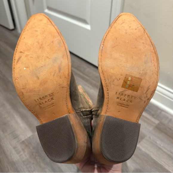 Liberty Black Garden Tan Floral Tall LB7129148 Cowboy Western Boots - Picture 12 of 16